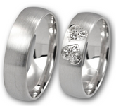 Linden Trauringe / Eheringe Buchs aus Gold mit Diamanten - 048/065